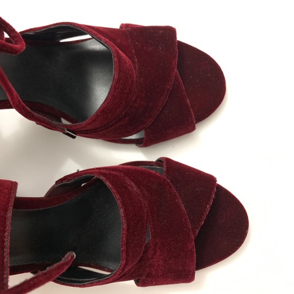 NEW Halogen Burgundy Lani Strappy Lace-Up Sandals - Picture 9 of 11